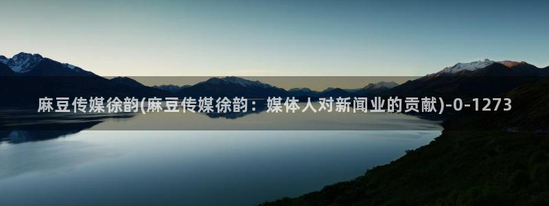 日韩中文麻豆专区：麻豆传媒徐韵(麻豆传媒徐韵：媒体人对新闻业